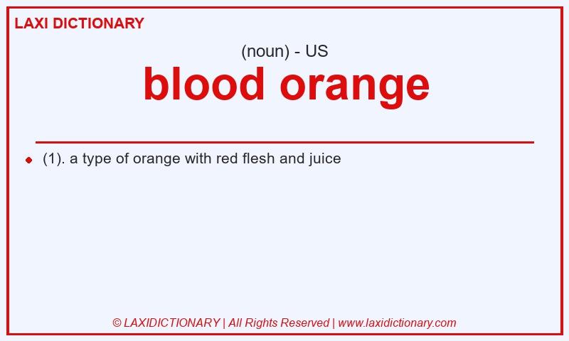 Definition blood orange in American English