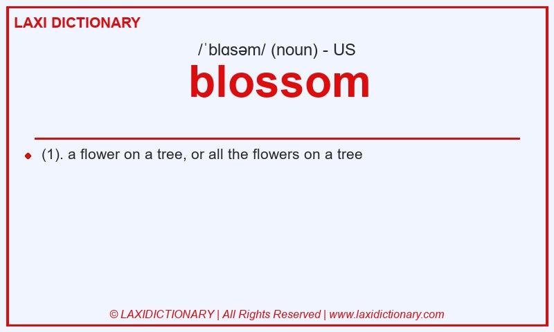 Definition blossom in American English