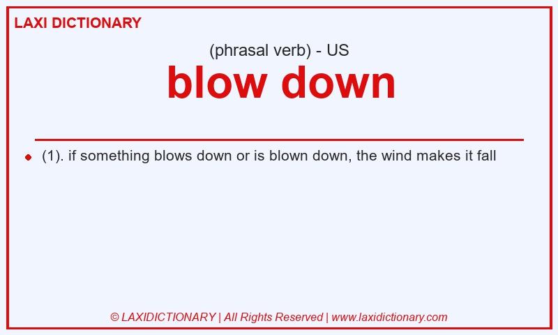 Definition blow down in American English