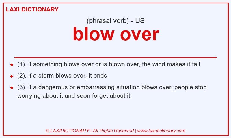 Definition blow over in American English