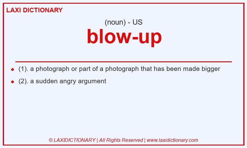 Definition blow-up in American English