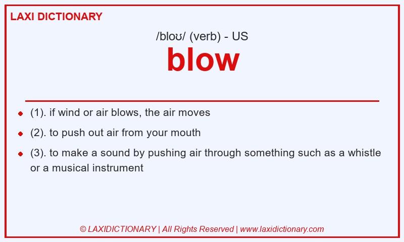 Definition blow in American English