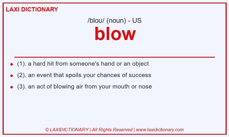 Definition blow in American English