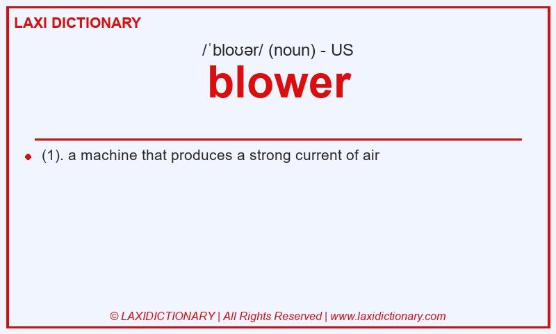 Definition blower in American English