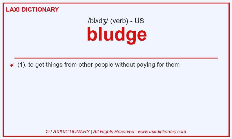 Definition bludge in American English