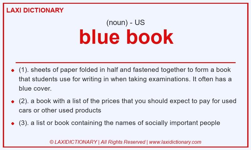 Definition blue book in American English