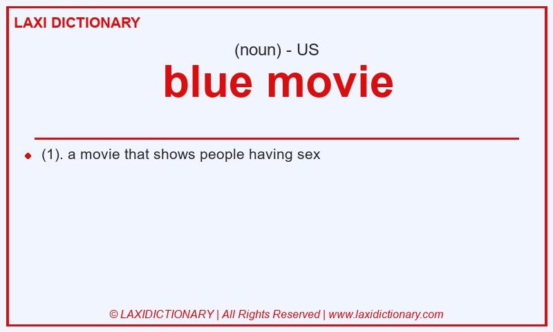 Definition blue movie in American English
