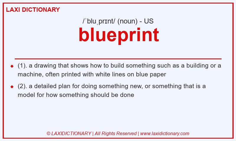Definition blueprint in American English
