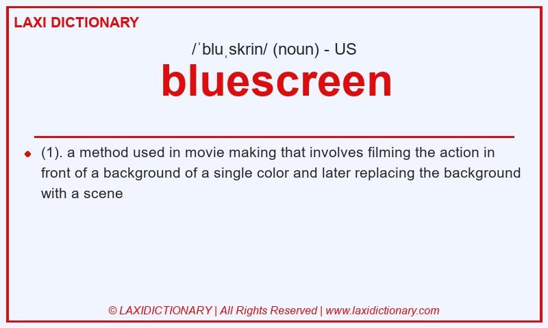 Definition bluescreen in American English