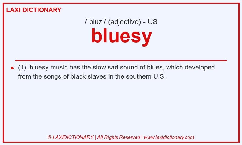 Definition bluesy in American English
