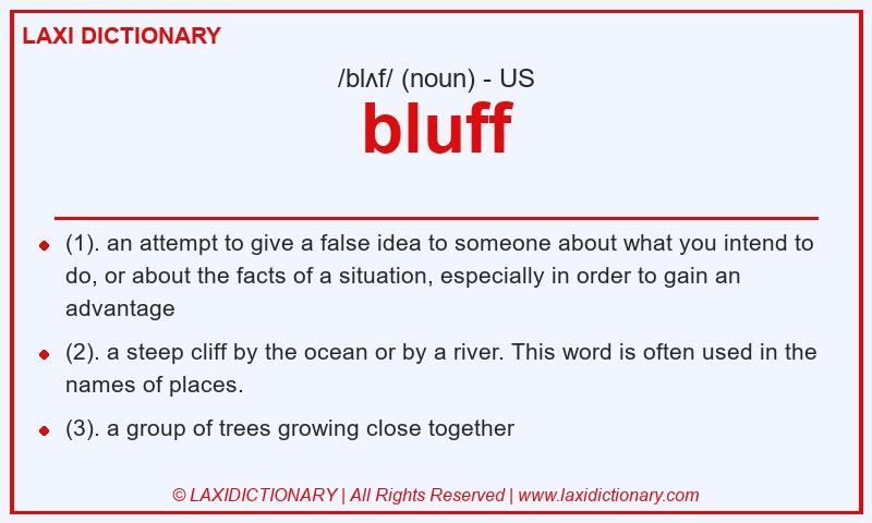 Definition bluff in American English