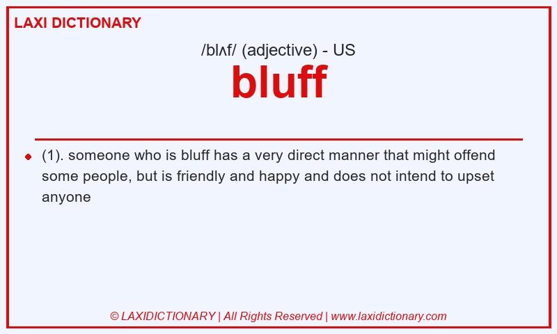 Definition bluff in American English