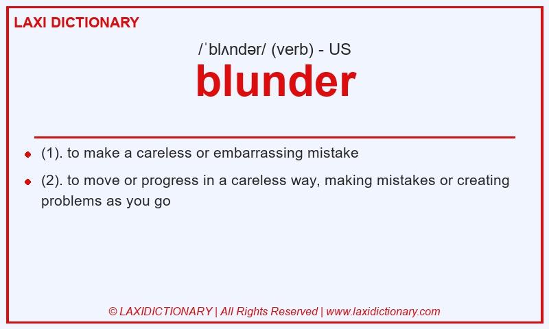 Definition blunder in American English