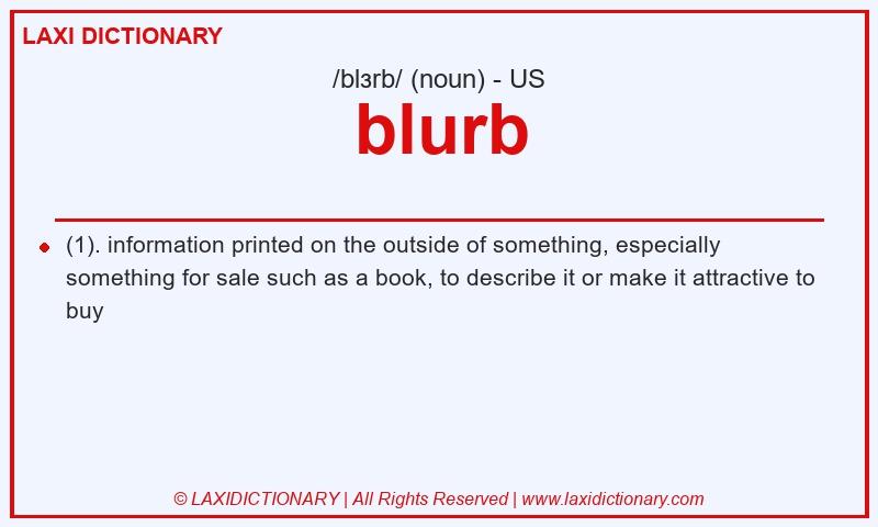 Definition blurb in American English
