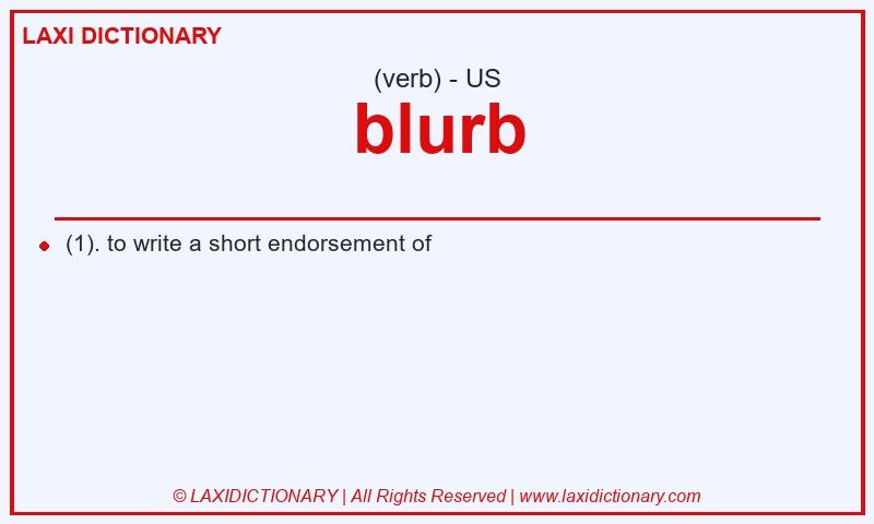 Definition blurb in American English