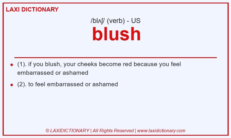 Definition blush in American English