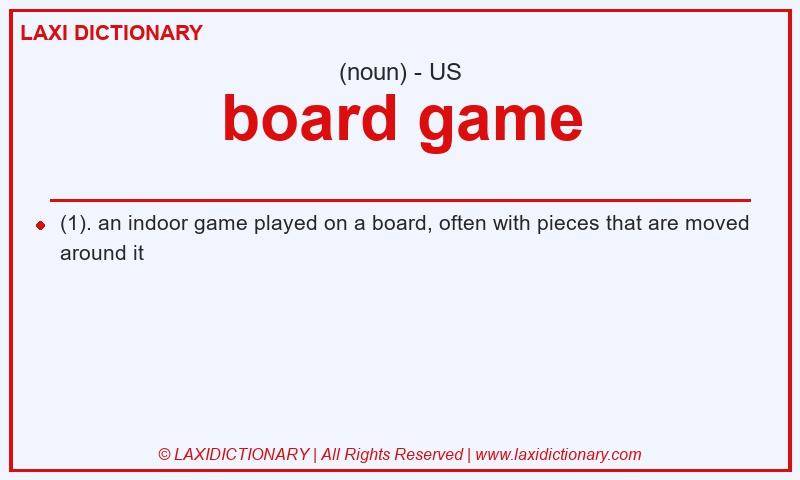 Definition board game in American English