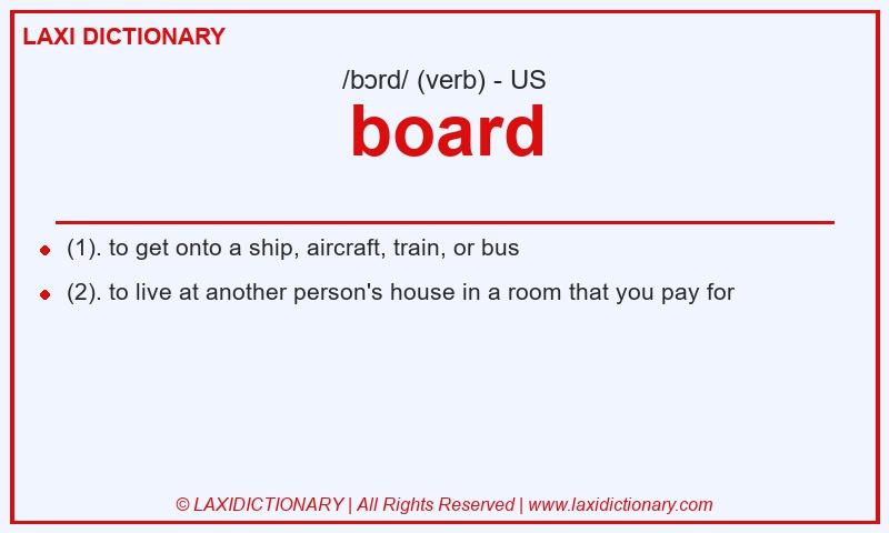 Definition board in American English