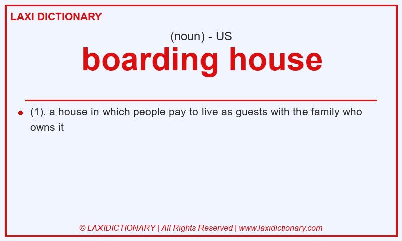 Definition boarding house in American English