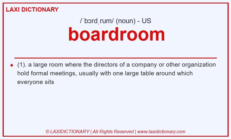 Definition boardroom in American English