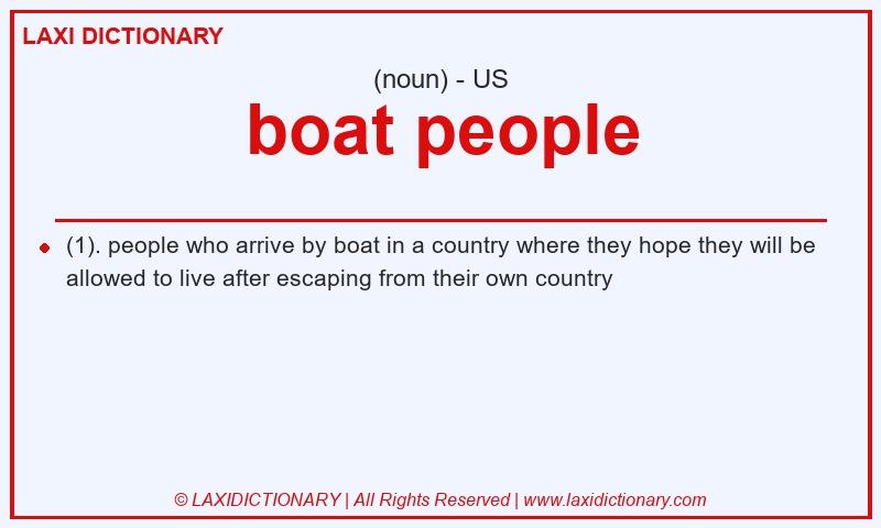 Definition boat people in American English