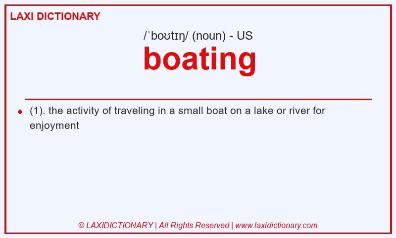 Definition boating in American English