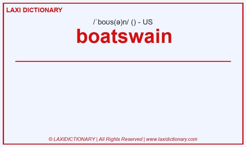 Definition boatswain in American English