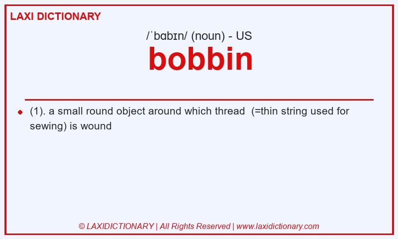 Definition bobbin in American English