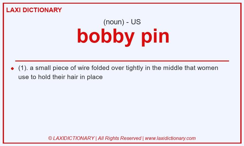 Definition bobby pin in American English
