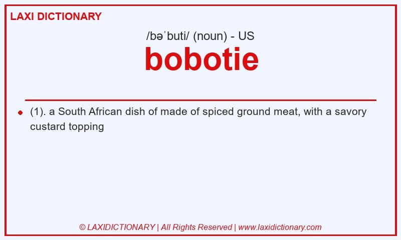 Definition bobotie in American English