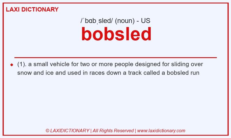 Definition bobsled in American English