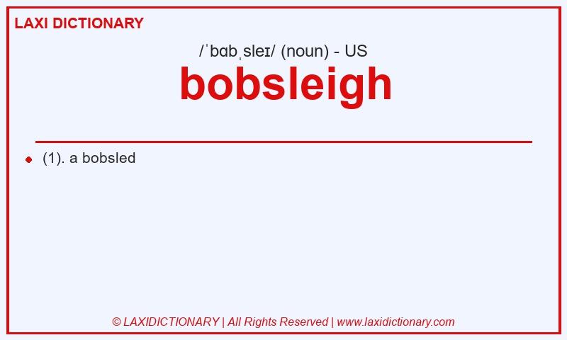 Definition bobsleigh in American English