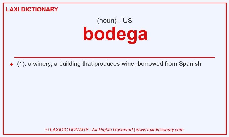 Definition bodega in American English