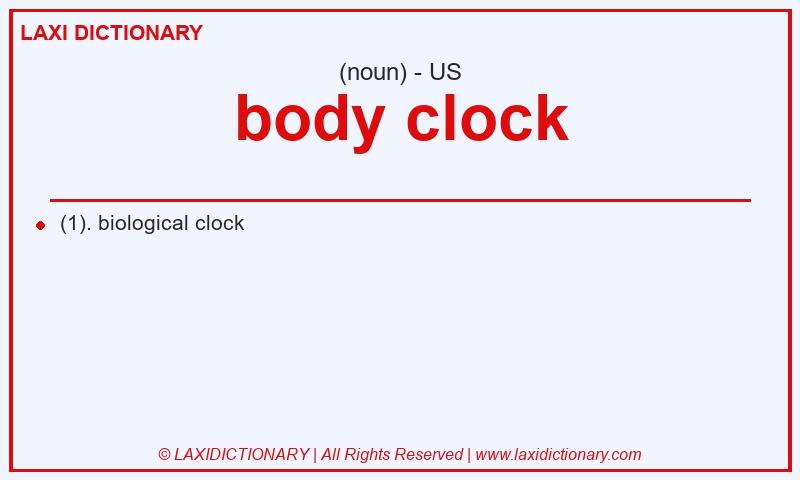 Definition body clock in American English