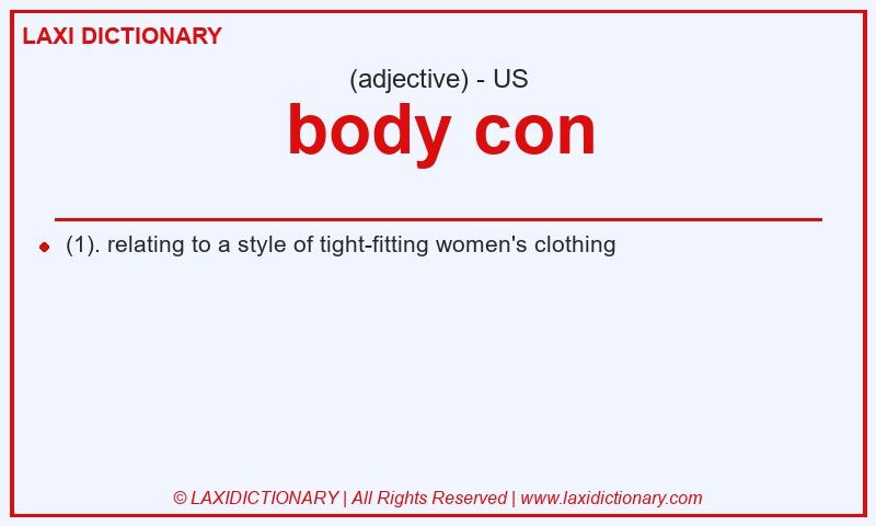 Definition body con in American English