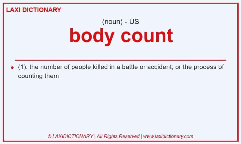 Definition body count in American English