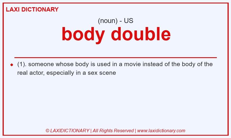 Definition body double in American English