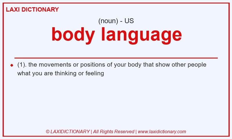 Definition body language in American English
