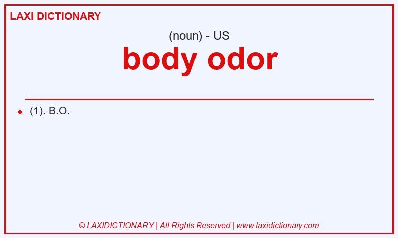 Definition body odor in American English