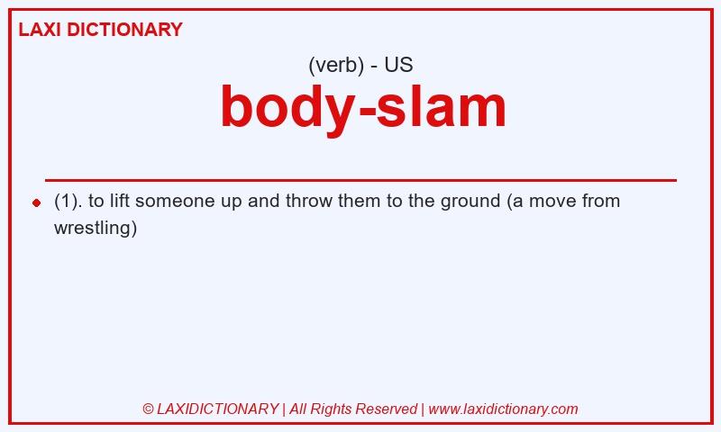 Definition body-slam in American English