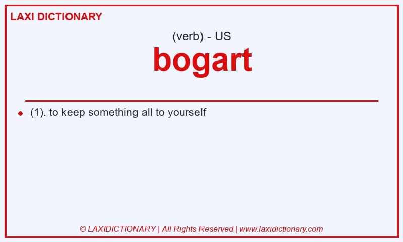 Definition bogart in American English