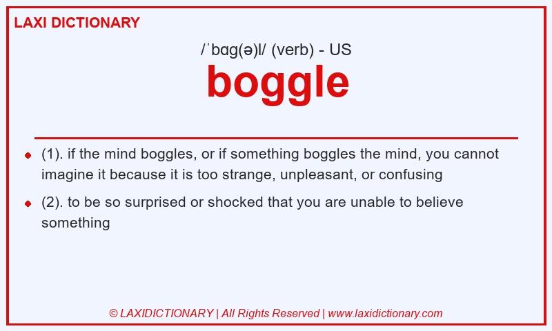Definition boggle in American English