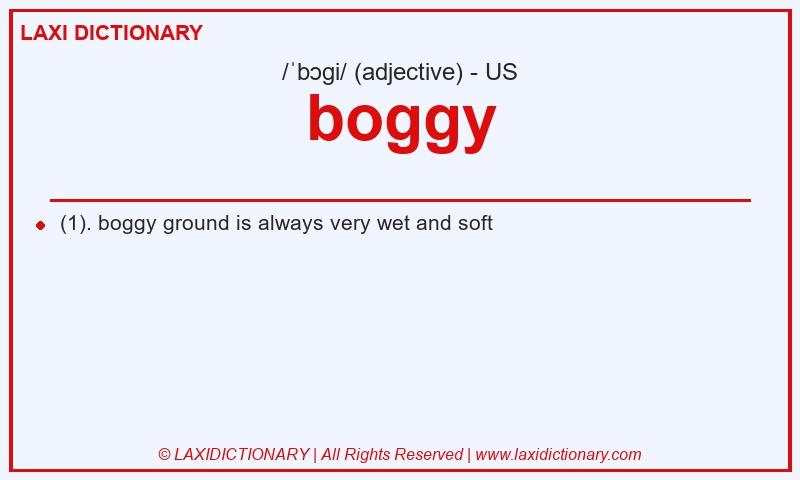 Definition boggy in American English