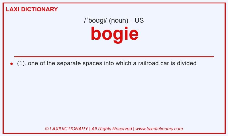 Definition bogie in American English