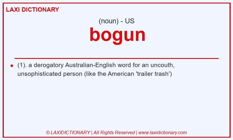 Definition bogun in American English