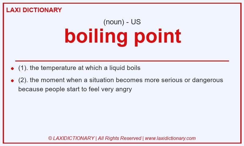 Definition boiling point in American English