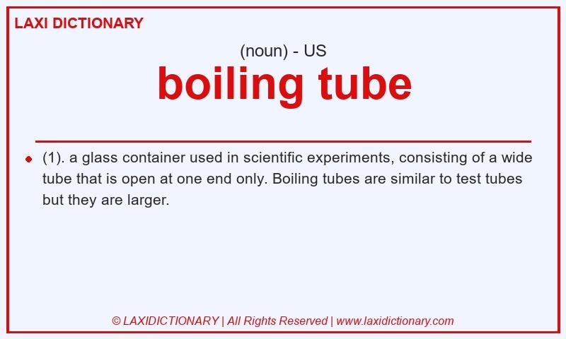 Definition boiling tube in American English