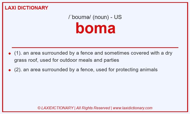 Definition boma in American English