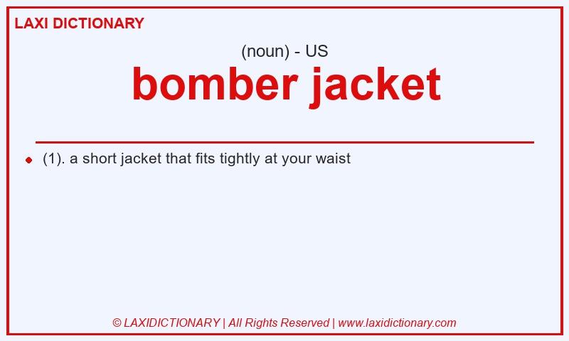 Definition bomber jacket in American English