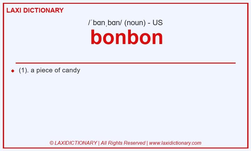 Definition bonbon in American English